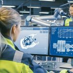 mechanical engineer working on a laptop. concept of best diploma courses after 10th, mechanical engineer diploma courses after class 10